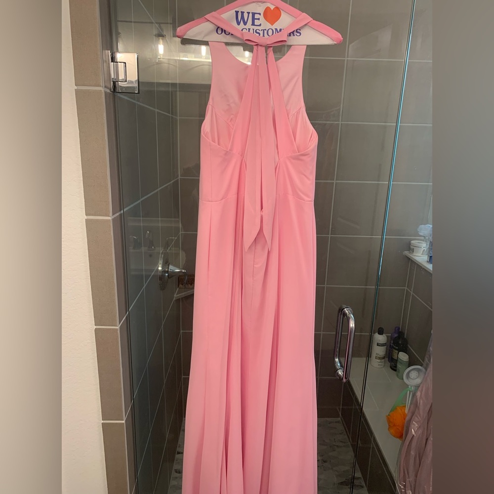 Azazie Bellatrix Candy Pink Dress Size 12-14